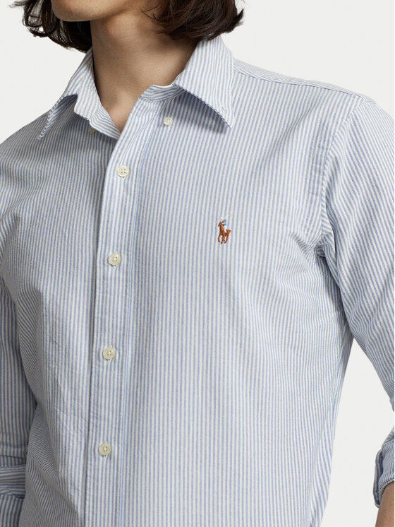 Polo Ralph Lauren Polo Ralph Lauren Marškiniai 710792041004 Žydra Custom Fit