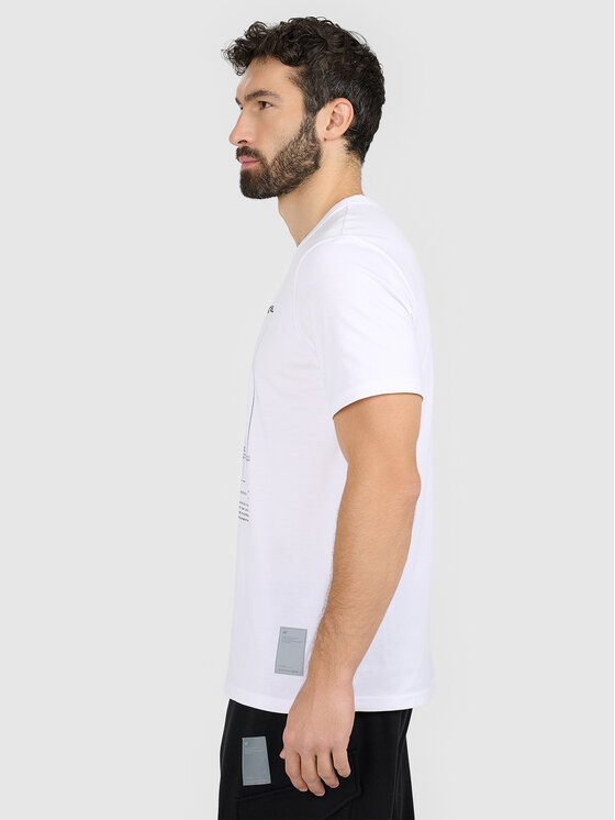 4F 4F T-Shirt BRIGHT TRACK Biały Regular Fit