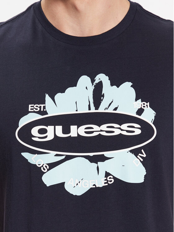 Guess Guess Tričko Logo M3GI61 K9RM1 Tmavomodrá Slim Fit