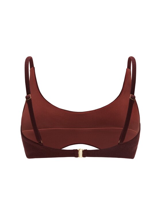 La Mania La Mania Top AURORA Bordová Classic Fit