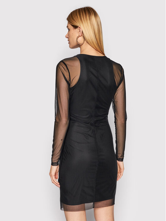 Calvin Klein Jeans Calvin Klein Jeans Letné šaty J20J215666 Čierna Slim Fit