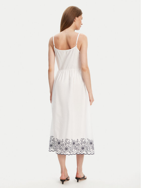 United Colors Of Benetton United Colors Of Benetton Rochie de vară 4KUSDV0B7 Alb Regular Fit