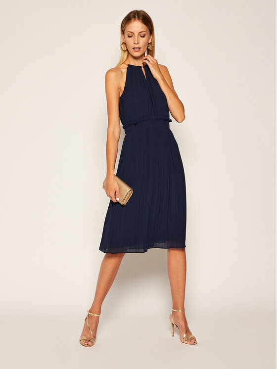 MICHAEL Michael Kors MICHAEL Michael Kors Коктейлна рокля Chain MB98X037R3 Тъмносин Regular Fit