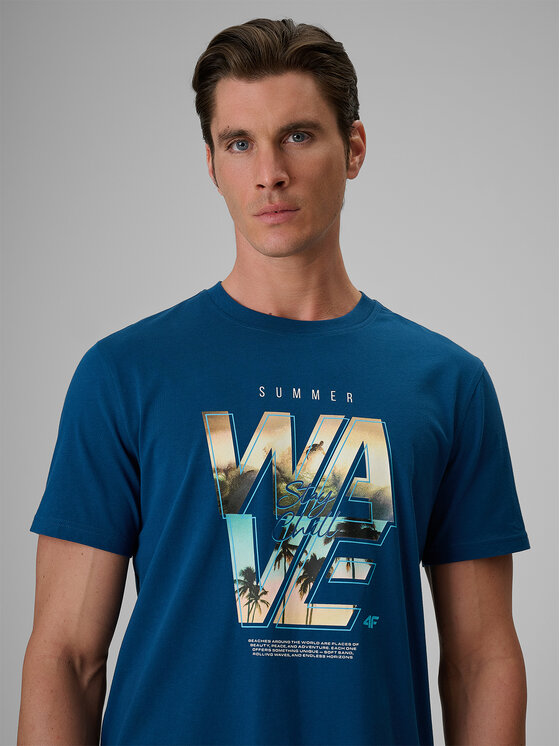 4F 4F T-shirt SUMMER CODE Turchese Regular Fit