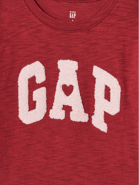 Gap Gap Bluzka 626254 Bordowy Regular Fit