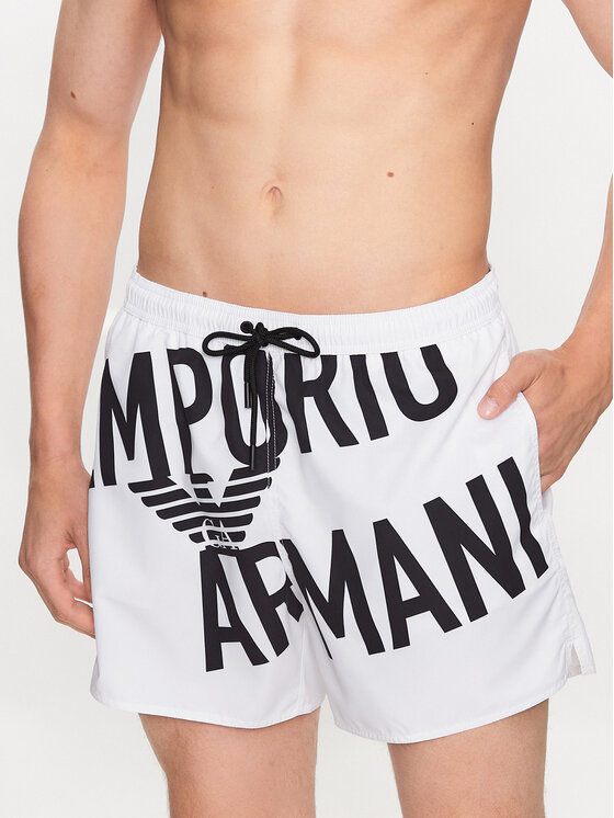 Emporio Armani Underwear Kopalne Hlače 211740 3R424 93410 Bela Regular Fit