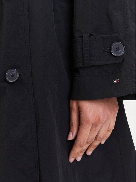 Tommy Hilfiger Tommy Hilfiger Viharkabát WW0WW45632 Fekete Oversize