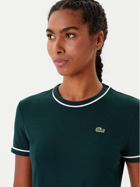 Lacoste Lacoste Tričko TF5289 Zelená Slim Fit
