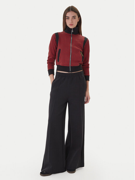 adidas adidas Bluza Houndstooth JY3461 Czerwony Regular Fit