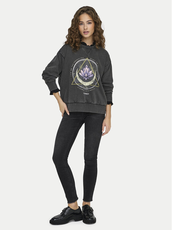 ONLY ONLY Суитшърт Lucinda 15340912 Сив Regular Fit