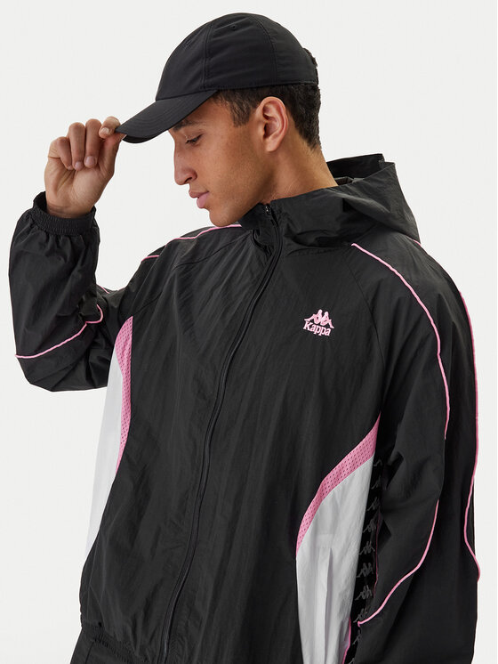 Kappa Kappa Giacca a vento Banda Silas 37222WW Nero Comfort Fit