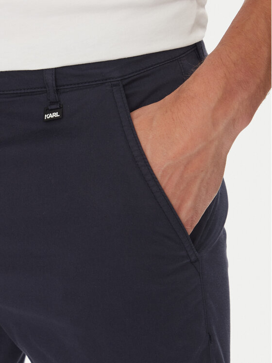 KARL LAGERFELD KARL LAGERFELD Auduma šorti 265812 552829 Tumši zils Regular Fit