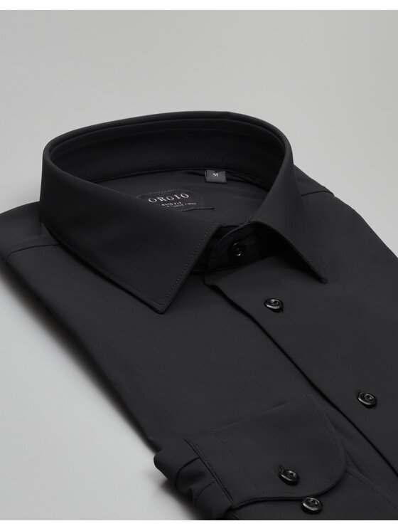 Borgio Borgio Koszula ateleta_00583 Czarny Slim Fit