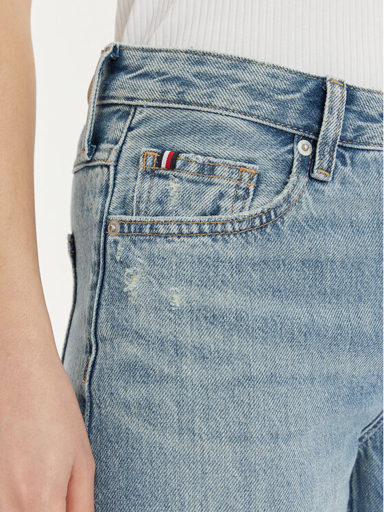 Tommy Hilfiger Tommy Hilfiger Jeans hlače Classic WW0WW41307 Modra Straight Fit