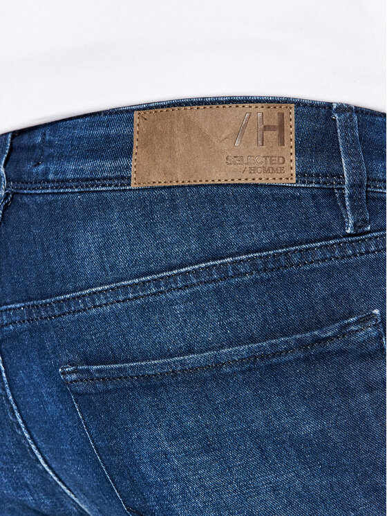 Selected Homme Selected Homme Džínsy Leon 16083063 Tmavomodrá Slim Fit