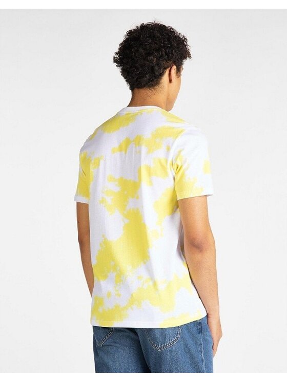 Lee Lee T-shirt TIE DYE TEE Bianco Regular Fit