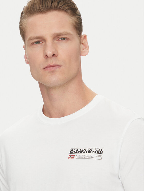 Napapijri Napapijri T-Shirt Kasba NP0A4HQQ Bílá Regular Fit