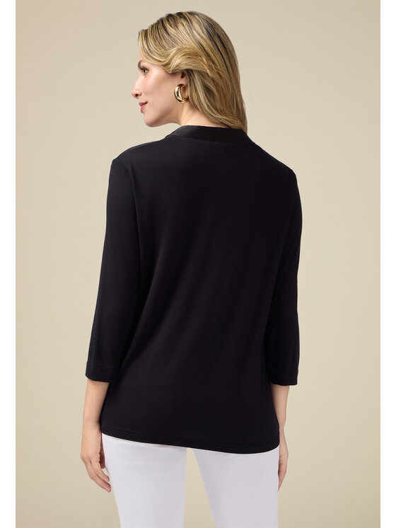 Oltre Oltre T-Shirt G269J003985N033 Czarny Regular Fit