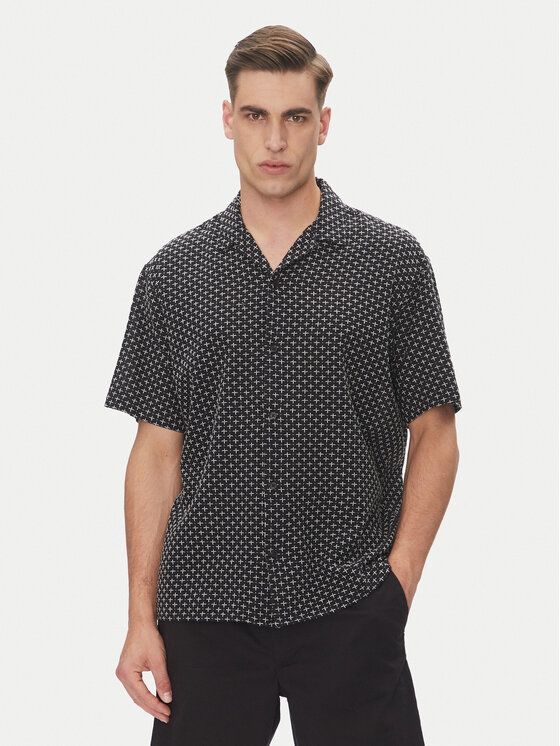 Jack & Jones Jack & Jones Ing Luke 12277185 Fekete Relaxed Fit