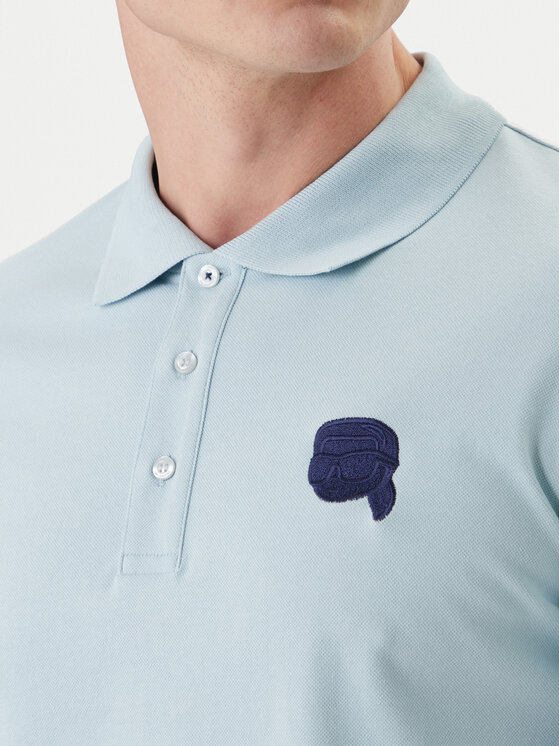 KARL LAGERFELD KARL LAGERFELD Tricou polo 745015 562231 Albastru celest Regular Fit