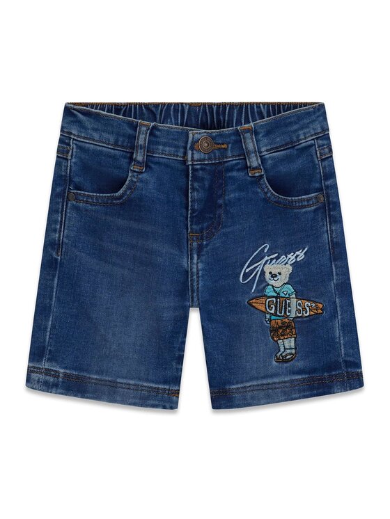 Guess Kids Bavlnené nohavice 181442 Modrá Regular Fit