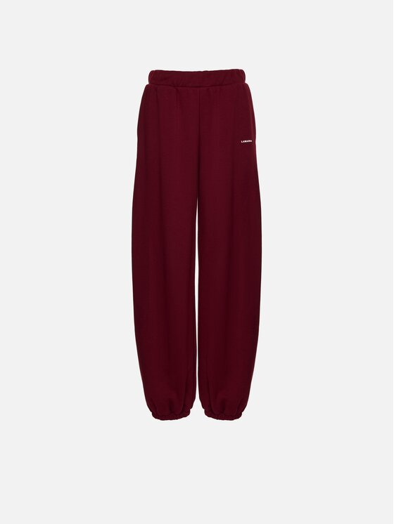 La Mania La Mania Spodnie dresowe ALYA Bordowy Oversize