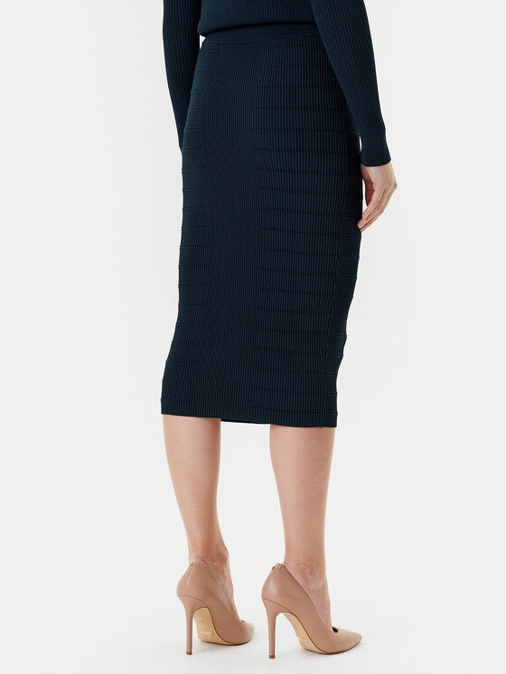 Guess Guess Zīmuļveida svārki W5YD66 Z0130 Zaļš Slim Fit