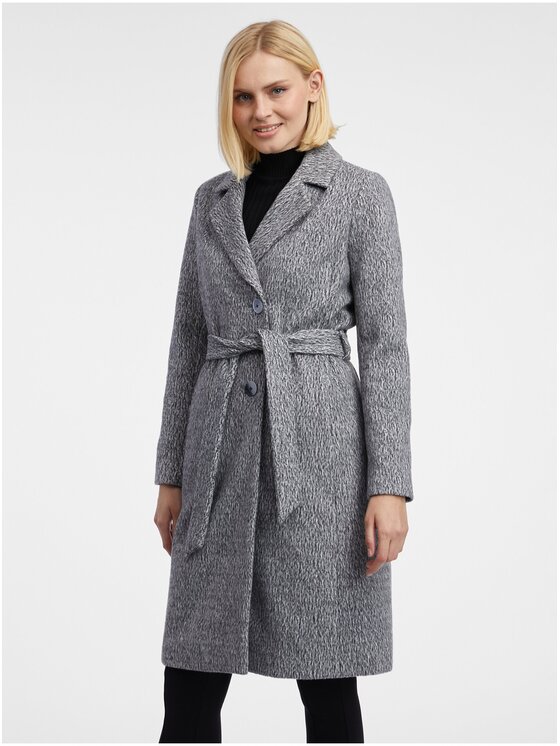 Orsay Orsay Płaszcz 830281660000__34 Szary Regular Fit