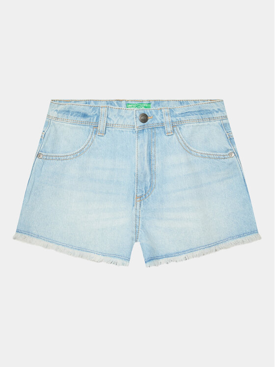 United Colors Of Benetton United Colors Of Benetton Bavlnené šortky 4DW2C9011 Modrá Regular Fit