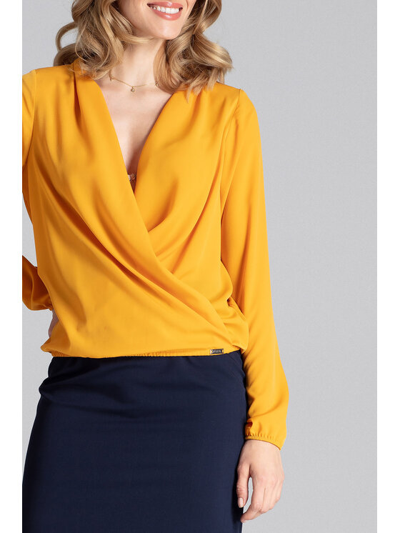 FIGL FIGL Blúzka M659 Žltá Regular Fit