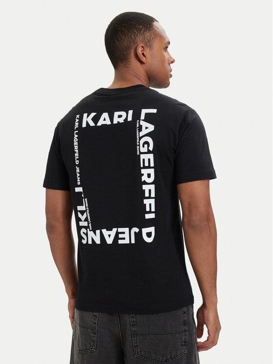 Karl Lagerfeld Jeans Karl Lagerfeld Jeans Tricou B2M17090 Negru Relaxed Fit
