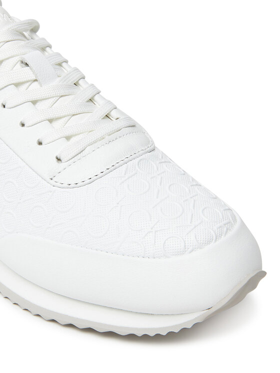 Calvin Klein Calvin Klein Sneakersy Runner Lace Up Mono Pu HW0HW02574 Biały