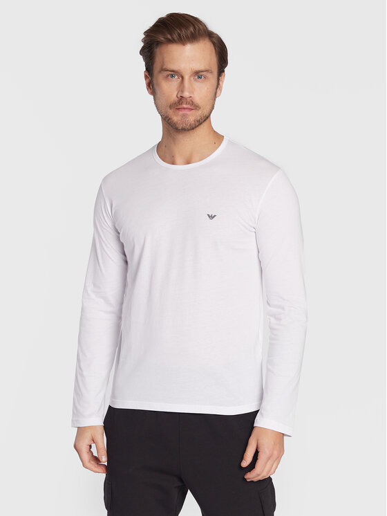 Emporio Armani Underwear Тениска с дълъг ръкав 111653 2F722 00010 Бял Regular Fit