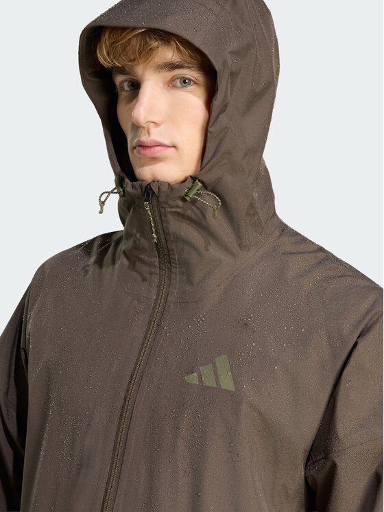 adidas adidas Parka Terrex Multi 2 Layer CLIMAPROOF Rain Zielony Regular Fit