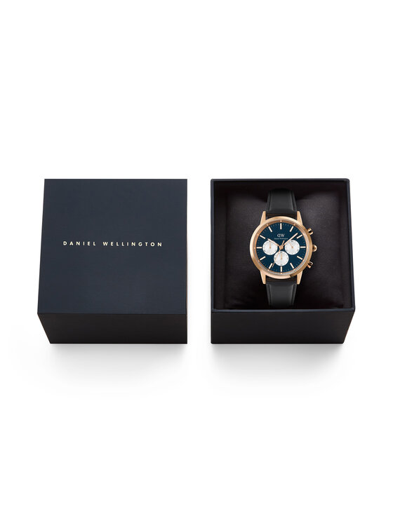 Daniel Wellington Daniel Wellington Hodinky Iconic Chronograph St Mawes Arctic Panda DW00100877 Čierna