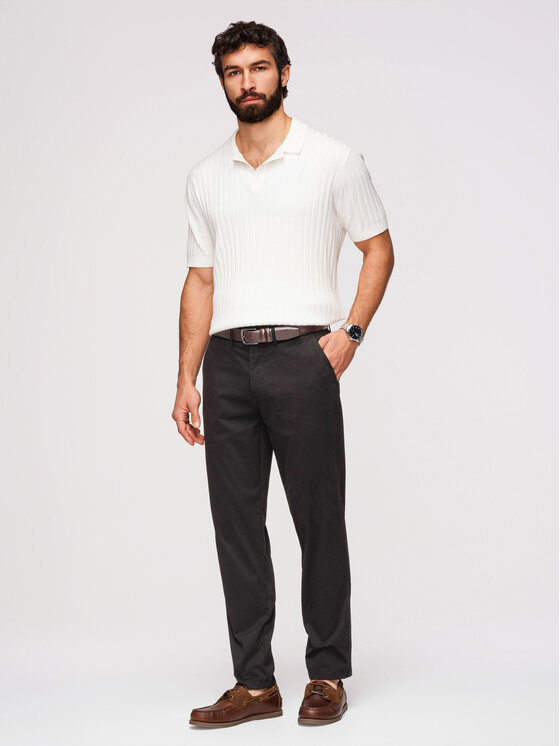 Ombre Ombre Chinosy OM-PACP-0293 Czarny Chino Fit