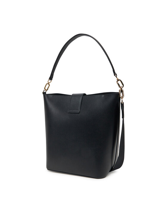 Tommy Hilfiger Tommy Hilfiger Käekott Heritage Leather Bucket AW0AW17396 Must