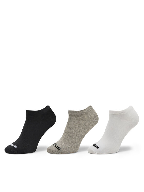 adidas Zeķes-pēdiņas unisex Thin Linear Low-Cut Socks 3 Pairs IC1300 Pelēks