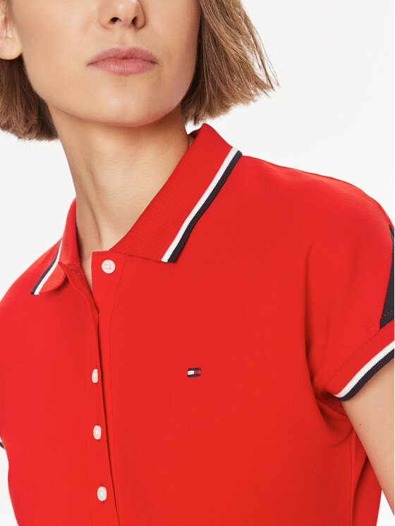 Tommy Hilfiger Tommy Hilfiger Sukienka codzienna WW0WW41269 Czerwony Regular Fit