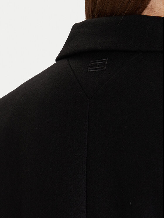 Tommy Hilfiger Tommy Hilfiger Palton de lână Classic WW0WW47445 Negru Regular Fit