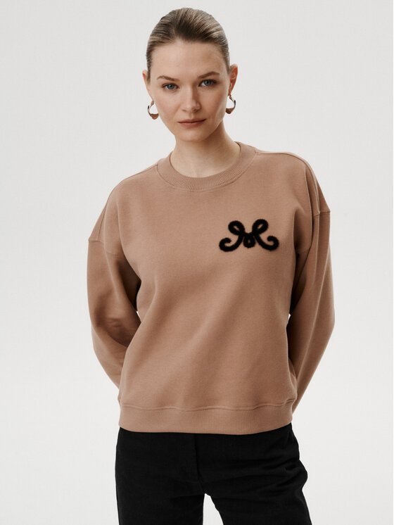 MARI PRETI MARI PRETI Felpa Velena Beige Regular Fit