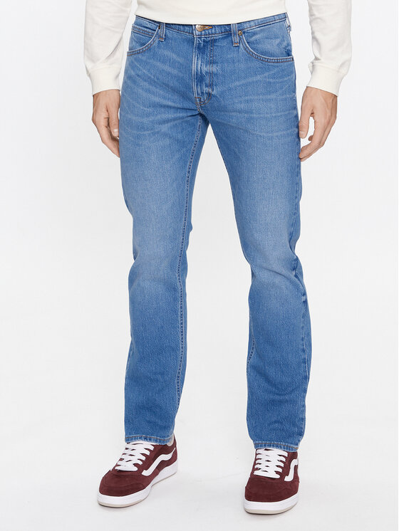 Lee Jeans hlače 112346324 Modra Regular Fit