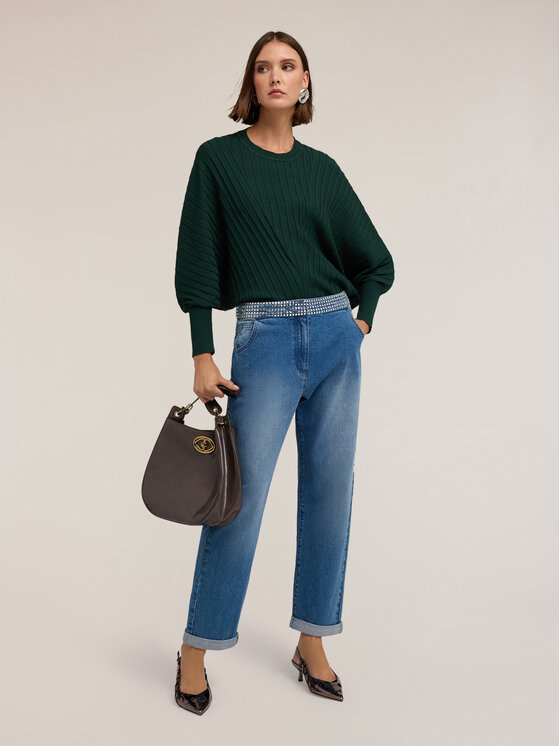 Motivi Motivi Cardigan M433W003529N035 Verde Over Fit