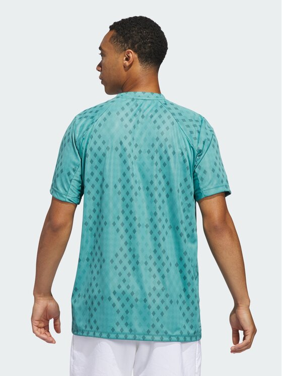 adidas adidas Koszulka techniczna Club Tennis Climacool Graphic Tee Turkusowy Regular Fit