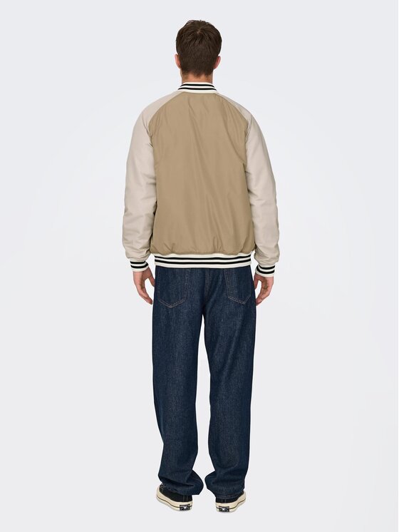 Only & Sons Only & Sons Μπόμπερ μπουφάν 22025423 Μπεζ Regular Fit