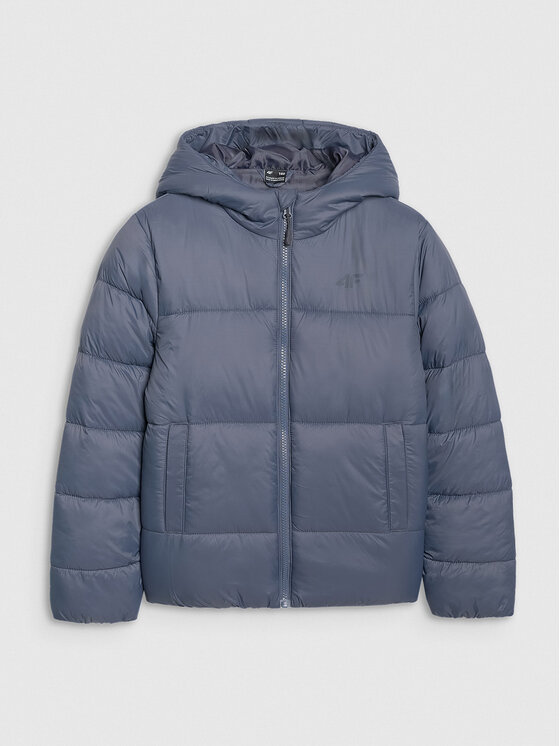 4F 4F Kurtka puchowa OUTERWEAR Szary ciemny Regular Fit