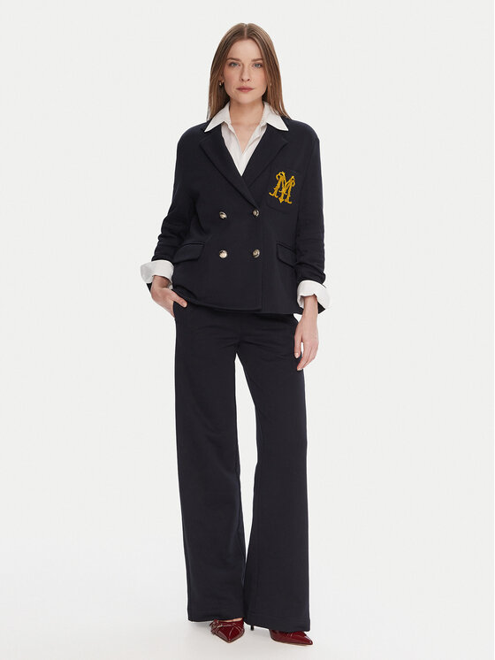 Maryley Maryley Marynarka 25IB288/M02/07BL Granatowy Regular Fit