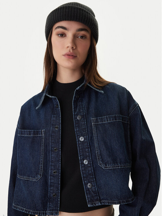G-Star Raw G-Star Raw džínsová košeľa D26851-E090 Tmavomodrá Boxy Fit
