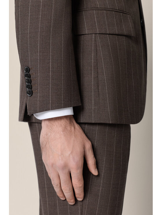 Lancerto Lancerto Garnitur Ceuta GA073126000014 Brązowy Slim Fit