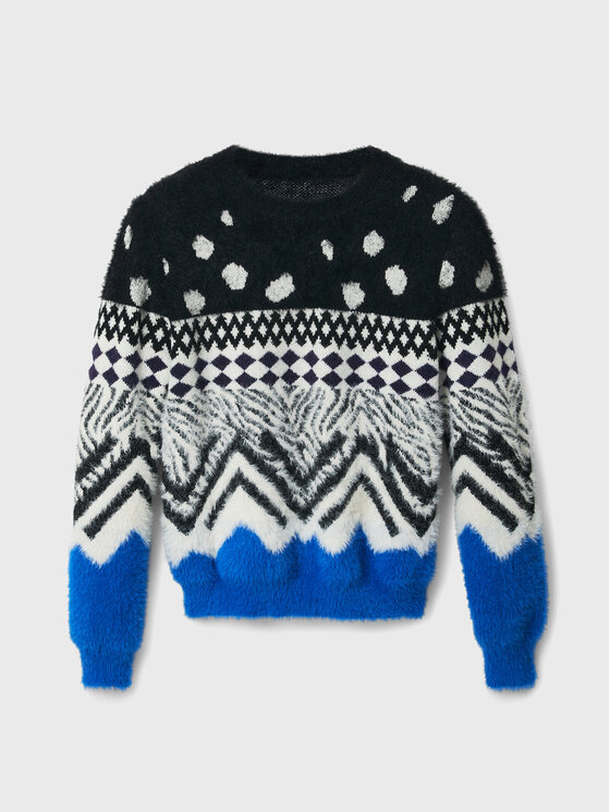 Desigual Desigual Džemperis Colorado 22WWJF73 Daudzkrāsains Relaxed Fit